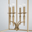 Four Light Foyer Pendant from the Abbie Collection in Aged Brass Finish by Capital Lighting