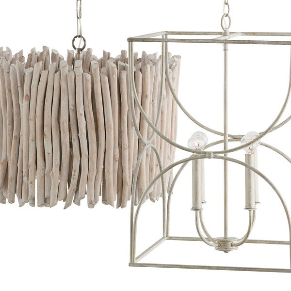 Four Light Foyer Pendant from the Ricci Collection in Winter White Finish by Capital Lighting