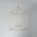 Four Light Foyer Pendant from the Merrick Collection in Antique Silver Finish by Capital Lighting