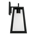 One Light Outdoor Wall Lantern from the Leighton Collection in Black Finish by Capital Lighting