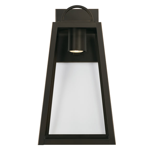 One Light Outdoor Wall Lantern from the Leighton Collection in Oiled Bronze Finish by Capital Lighting