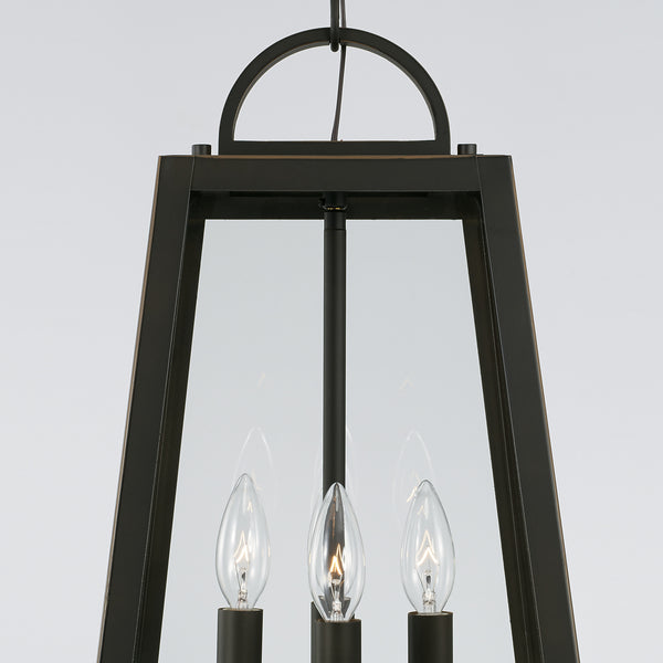 Four Light Outdoor Hanging Lantern from the Leighton Collection in Oiled Bronze Finish by Capital Lighting