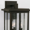 Three Light Outdoor Wall Lantern from the Barrett Collection in Oiled Bronze Finish by Capital Lighting