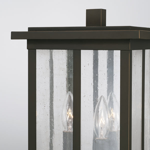Three Light Outdoor Post Lantern from the Barrett Collection in Oiled Bronze Finish by Capital Lighting