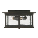 Three Light Outdoor Flush Mount from the Barrett Collection in Oiled Bronze Finish by Capital Lighting