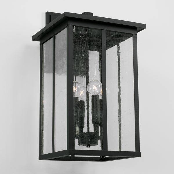 Four Light Outdoor Wall Lantern from the Barrett Collection in Black Finish by Capital Lighting