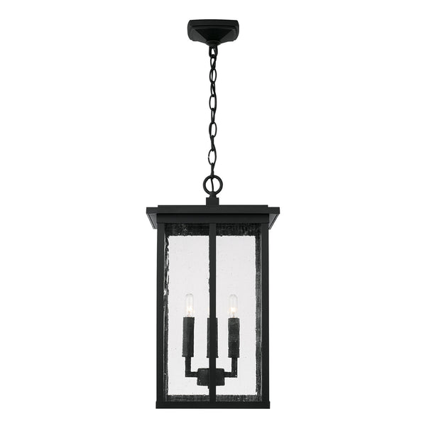 Four Light Outdoor Hanging Lantern from the Barrett Collection in Black Finish by Capital Lighting