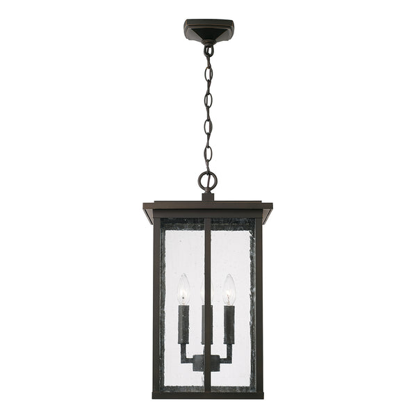 Four Light Outdoor Hanging Lantern from the Barrett Collection in Oiled Bronze Finish by Capital Lighting