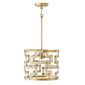 One Light Pendant from the Hala Collection in Bleached Natural Jute and Patinaed Brass Finish by Capital Lighting
