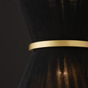 One Light Pendant from the Cecilia Collection in Black Rope and Patinaed Brass Finish by Capital Lighting