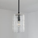 One Light Pendant from the Emerson Collection in Matte Black Finish by Capital Lighting