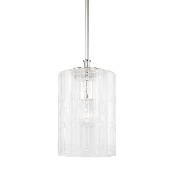 One Light Pendant from the Emerson Collection in Polished Nickel Finish by Capital Lighting