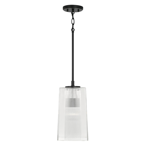 One Light Pendant from the Lexi Collection in Matte Black Finish by Capital Lighting