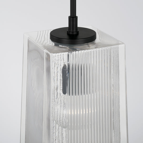 One Light Pendant from the Lexi Collection in Matte Black Finish by Capital Lighting