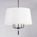 Four Light Pendant from the Beckham Collection in Glossy Black and Aged Brass Finish by Capital Lighting