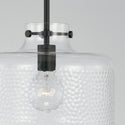 One Light Pendant from the Brighton Collection in Matte Black Finish by Capital Lighting