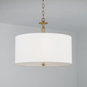 Three Light Pendant from the Abbie Collection in Aged Brass Finish by Capital Lighting
