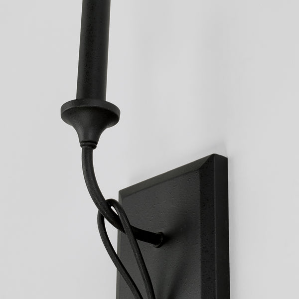 One Light Wall Sconce from the Bentley Collection in Black Iron Finish by Capital Lighting