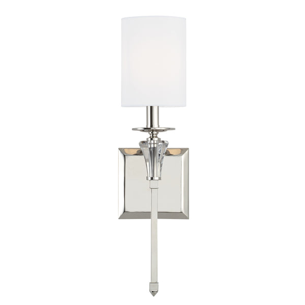 One Light Wall Sconce from the Laurent Collection in Polished Nickel Finish by Capital Lighting
