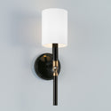 One Light Wall Sconce from the Beckham Collection in Glossy Black and Aged Brass Finish by Capital Lighting