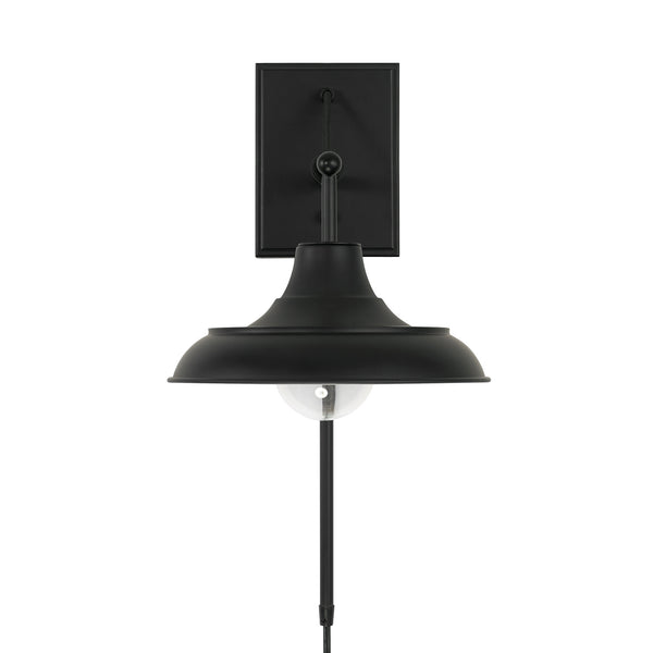 One Light Wall Sconce from the Jones Collection in Matte Black Finish by Capital Lighting