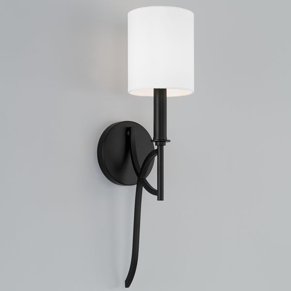 One Light Wall Sconce from the Sylvia Collection in Matte Black Finish by Capital Lighting