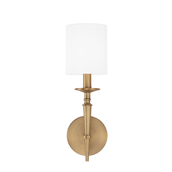 One Light Wall Sconce from the Abbie Collection in Aged Brass Finish by Capital Lighting