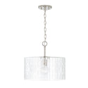 One Light Semi-Flush Mount from the Emerson Collection in Polished Nickel Finish by Capital Lighting