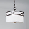 Three Light Semi-Flush Mount from the Merrick Collection in Old Bronze Finish by Capital Lighting