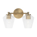 Two Light Vanity from the Beau Collection in Aged Brass Finish by Capital Lighting
