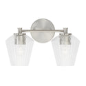 Two Light Vanity from the Beau Collection in Brushed Nickel Finish by Capital Lighting