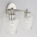 Two Light Vanity from the Beau Collection in Polished Nickel Finish by Capital Lighting