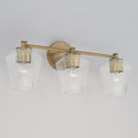 Three Light Vanity from the Beau Collection in Aged Brass Finish by Capital Lighting