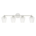 Four Light Vanity from the Beau Collection in Polished Nickel Finish by Capital Lighting