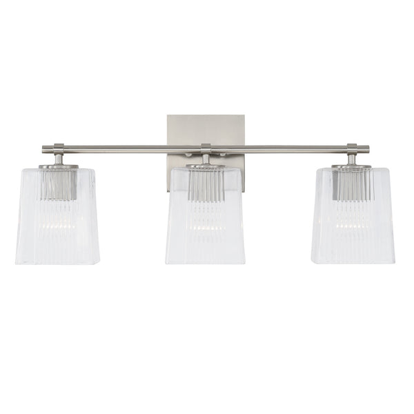 Three Light Vanity from the Lexi Collection in Brushed Nickel Finish by Capital Lighting