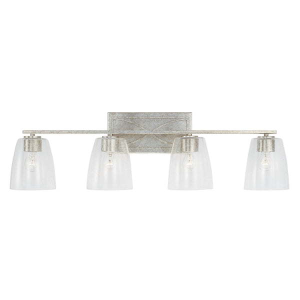 Four Light Vanity from the Sylvia Collection in Antique Silver Finish by Capital Lighting
