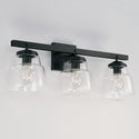 Three Light Vanity from the Dillon Collection in Matte Black Finish by Capital Lighting