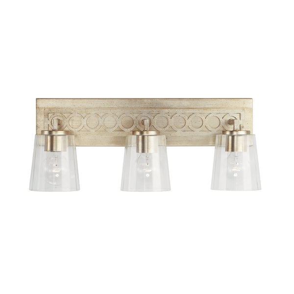 Three Light Vanity from the Isabella Collection in Winter Gold Finish by Capital Lighting
