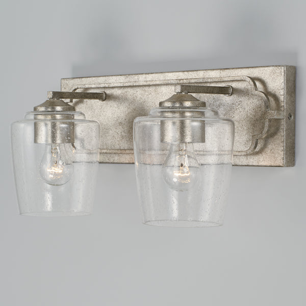Two Light Vanity from the Merrick Collection in Antique Silver Finish by Capital Lighting
