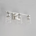 Three Light Vanity from the Burke Collection in Polished Nickel Finish by Capital Lighting