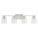 Four Light Vanity from the Burke Collection in Brushed Nickel Finish by Capital Lighting