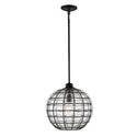 One Light Pendant from the Powell Collection in Matte Black Finish by Golden