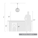 One Light Pendant from the Powell Collection in Matte Black Finish by Golden