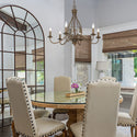 Six Light Chandelier from the Antoinette BC Collection in Burnished Chestnut Finish by Golden