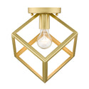 One Light Flush Mount from the Cassio OG Collection in Olympic Gold Finish by Golden