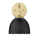 One Light Wall Sconce from the Zoey OG Collection in Olympic Gold Finish by Golden