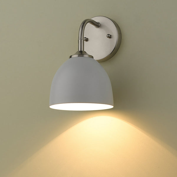 One Light Wall Sconce from the Zoey PW Collection in Pewter Finish by Golden