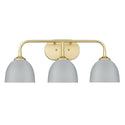 Three Light Bath Vanity from the Zoey OG Collection in Olympic Gold Finish by Golden