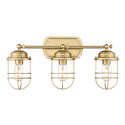 Three Light Bath Vanity from the Seaport BCB Collection in Brushed Champagne Bronze Finish by Golden