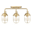 Three Light Bath Vanity from the Seaport BCB Collection in Brushed Champagne Bronze Finish by Golden